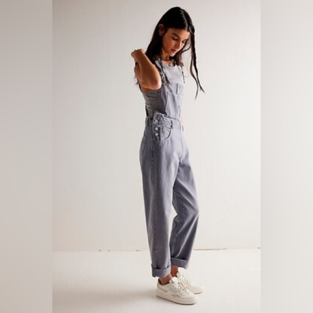 Free People (Stone Grey) Ziggy Deninim Free People Overalls